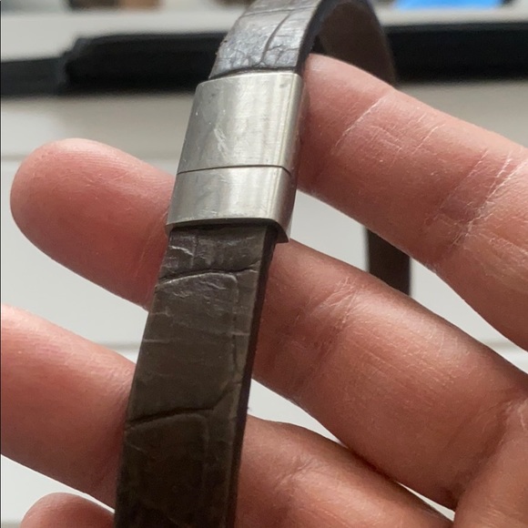 Joseph Abboud Brown Leather Wrapped Bracelet - Picture 3 of 8